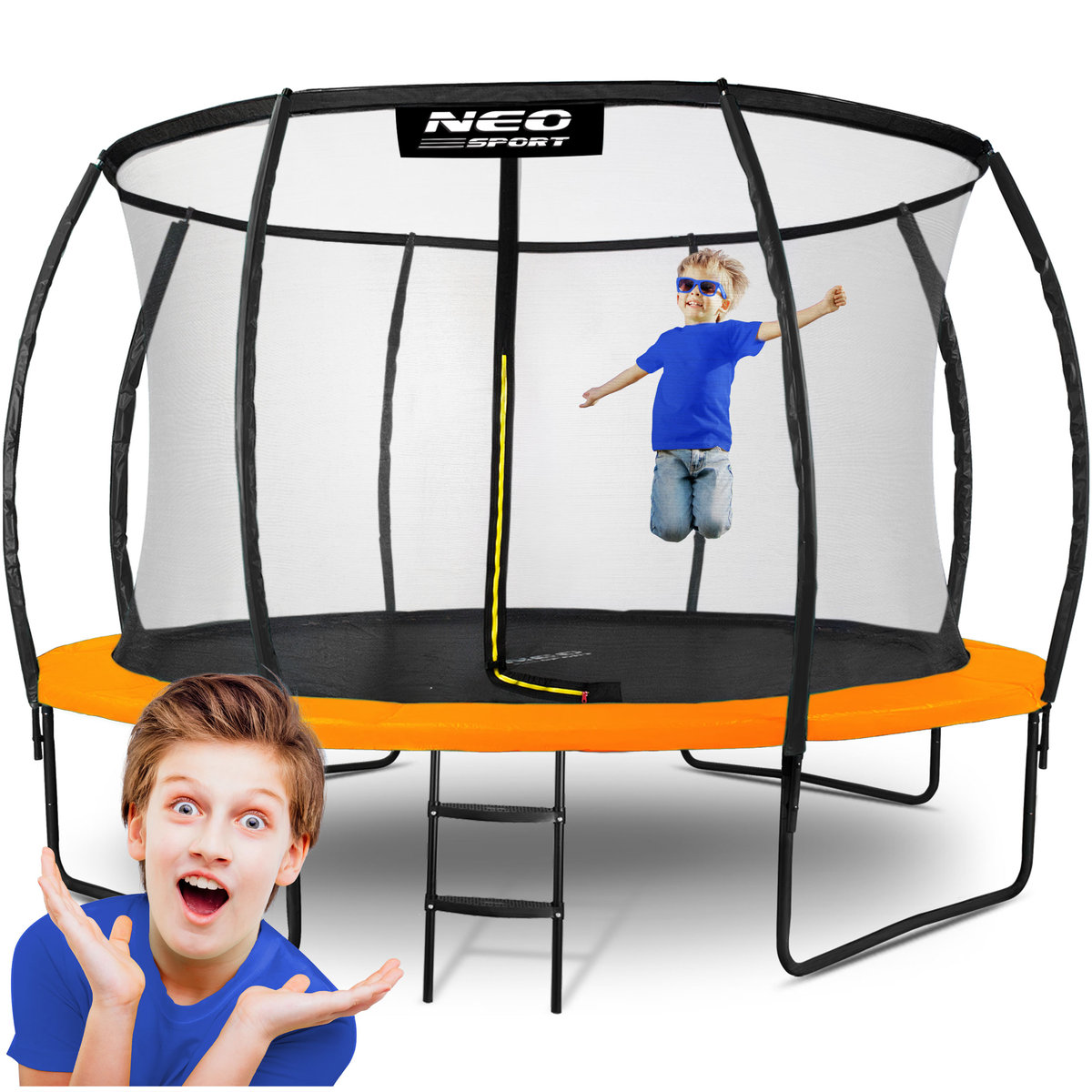 Neo-sport Trampolina ogrodowa profilowana 12ft/374cm z siatką wewnętrzną NS-12C201