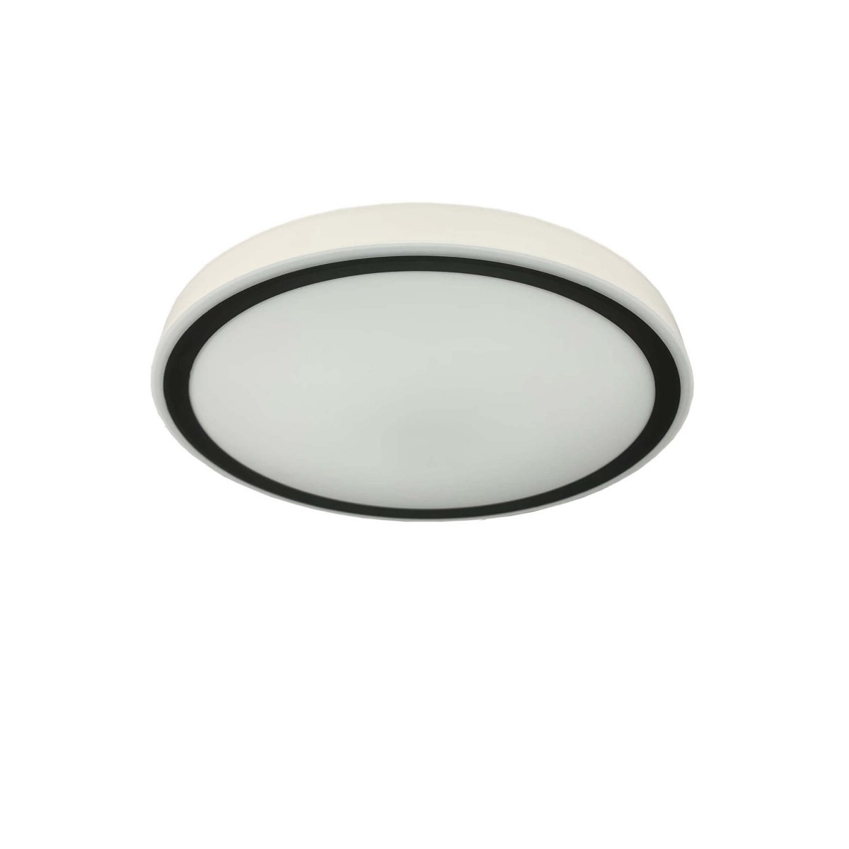 Nowoczesny plafon łazienkowy na bazie okręgu LP-550/1C S 4BK z serii VEGAS