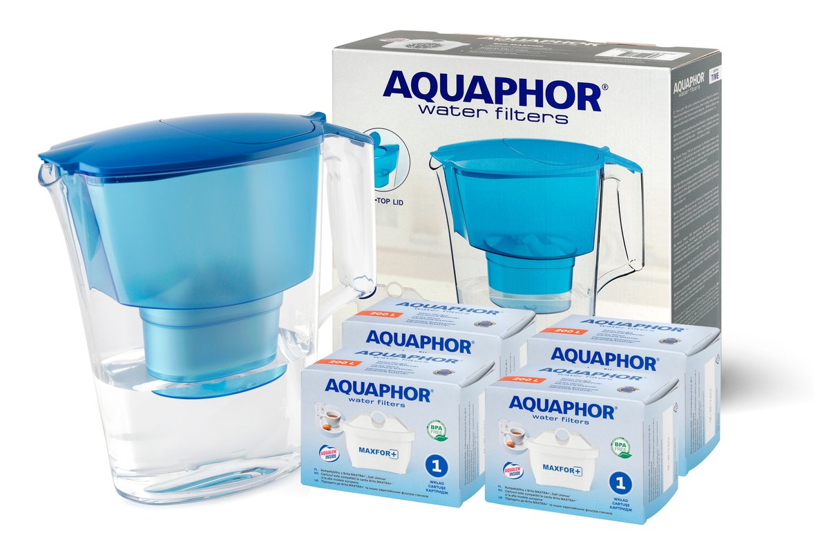 Dzbanek Filtrujący Aquaphor Time + 4 Wkłady Maxfor+ B100-25