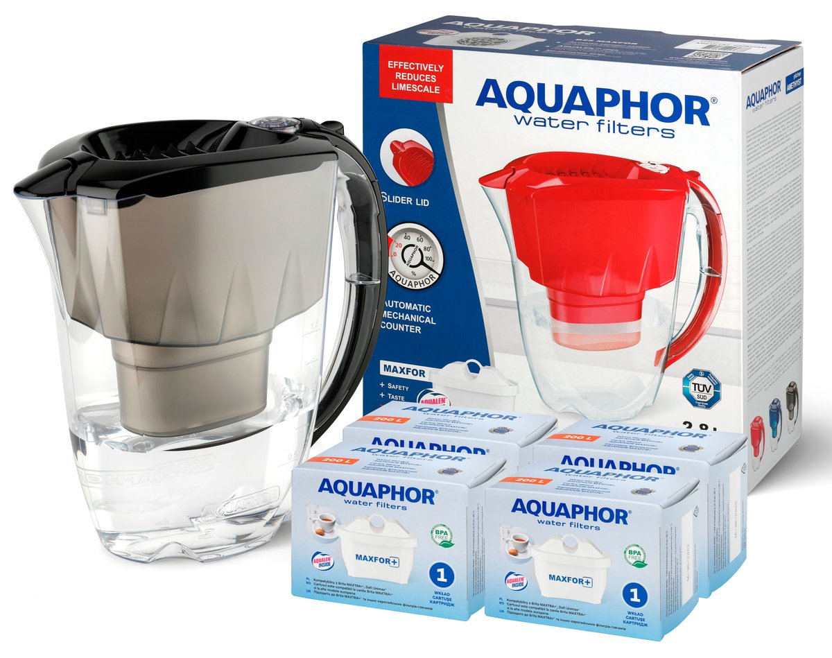 Dzbanek Filtrujący Aquaphor Amethyst + 4 Wkłady Maxfor+ B100-25