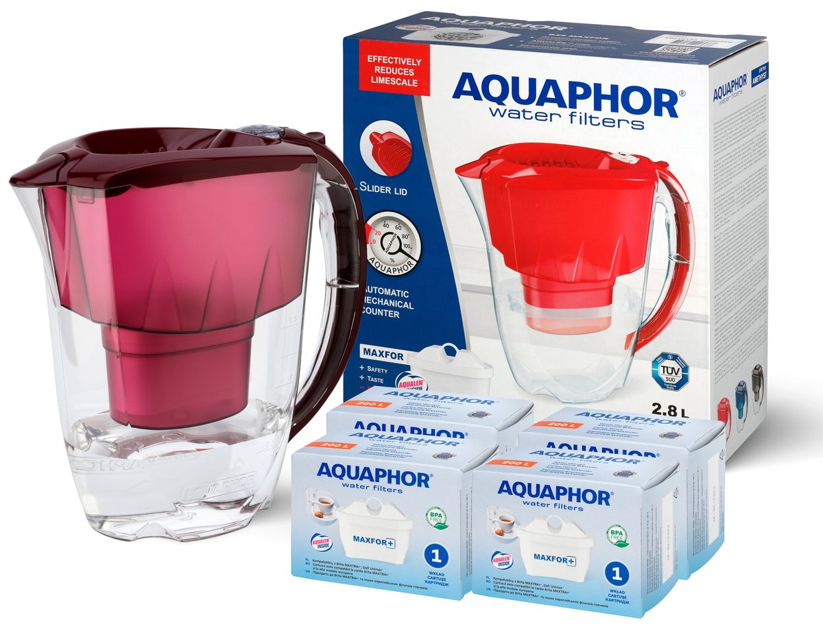 Dzbanek Filtrujący Aquaphor Amethyst + 4 Wkłady Maxfor+ B100-25