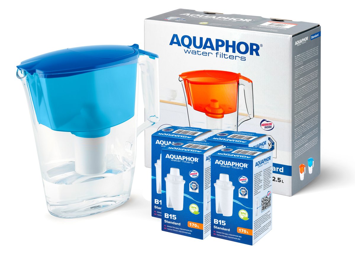 Dzbanek Filtrujący Aquaphor Standard + 4 Wkłady B15/B100-15