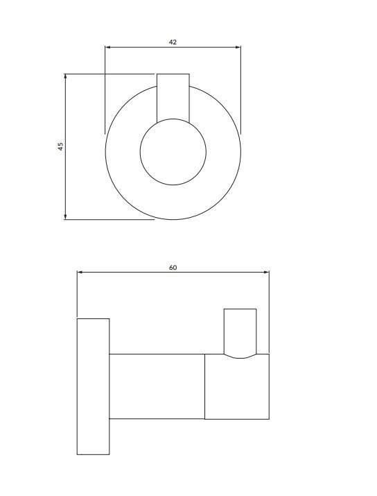 Omnires Modern Project haczyk pojedynczy miedź MP60110CP