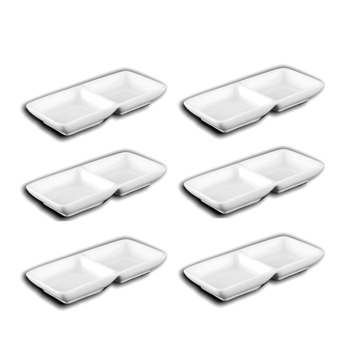 Półmisek Dzielony 14,5Cm X7,5 Cm-Zestaw 6 Szt  Wl-992415/A