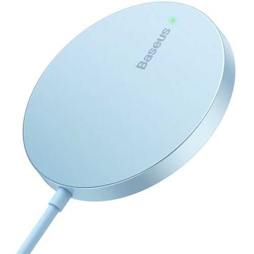 Baseus Ładowarka indukcyjna, magnetyczna Mini3 Qi, MagSafe Wireless Charger 15W, niebieska