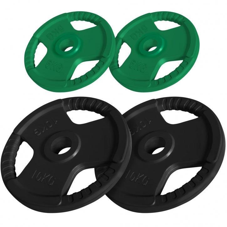 Gorilla Sports Zestaw obciążeń gumowanych 8 sztuk 30 kg (100659-00009-0114)