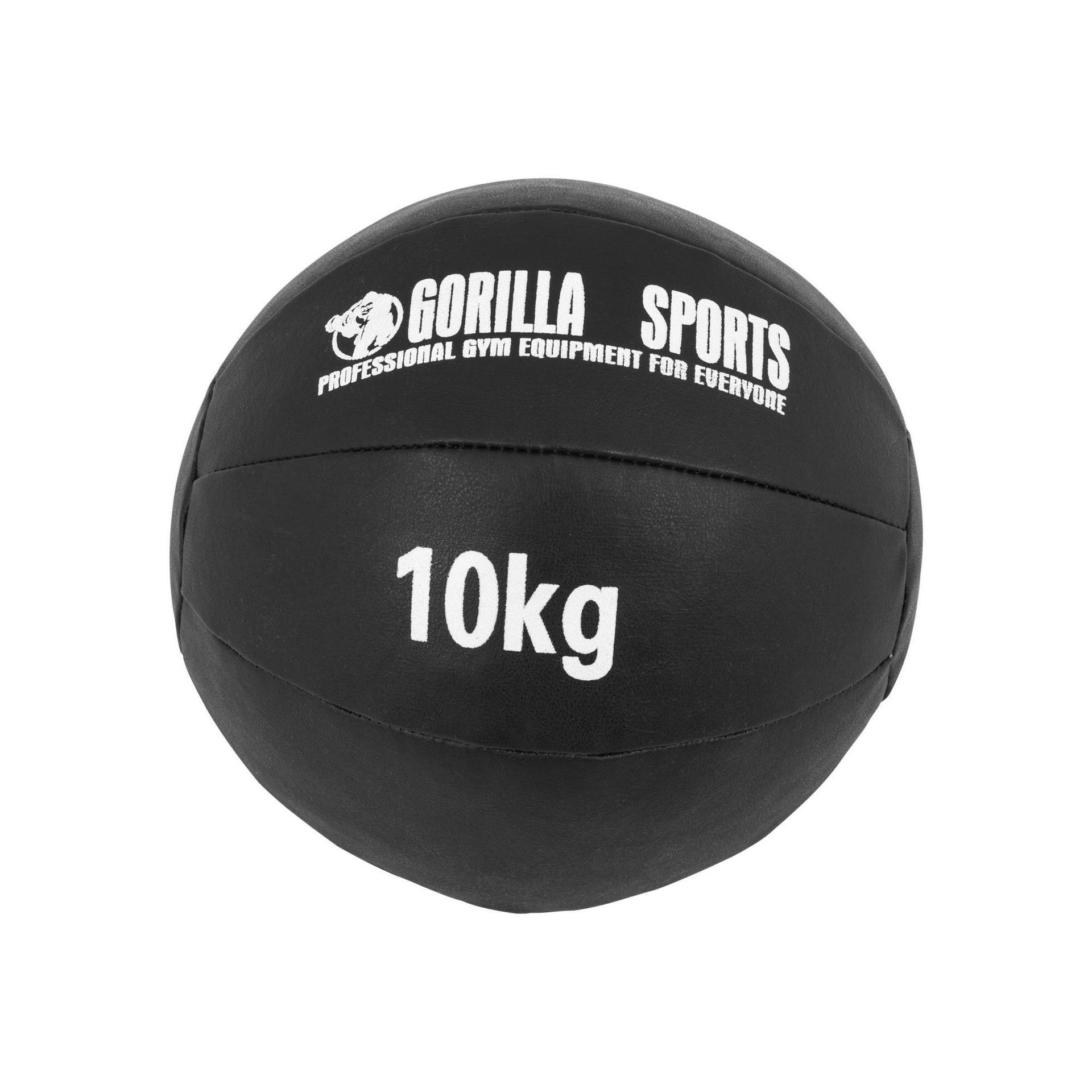 Gorilla Sports Piłka lekarska ze skóry syntetycznej 10kg (100783-00019-0016)