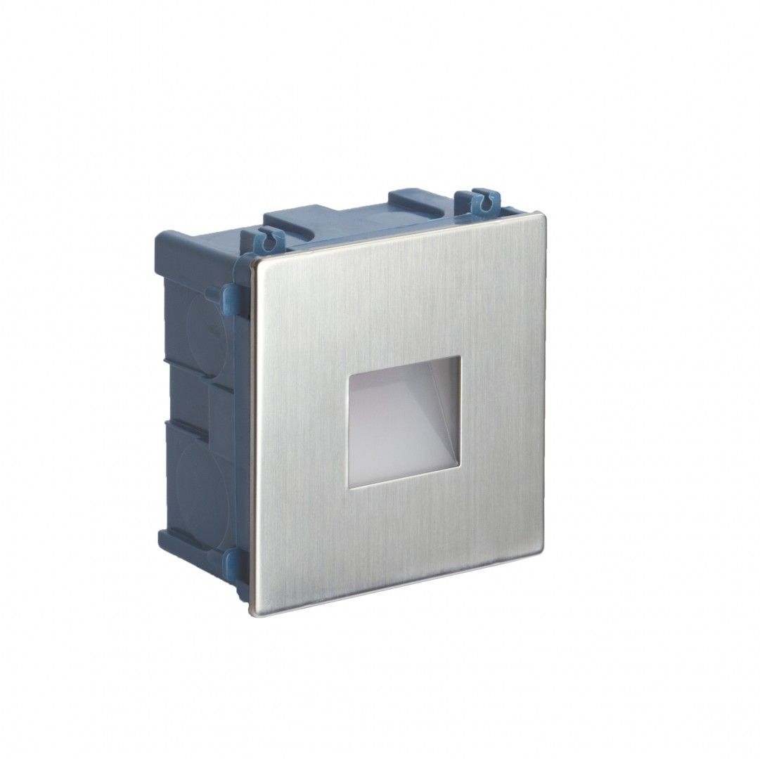 Lampa elewacyjna Mur Led srebrna oprawa IP65 MR05 Su-ma