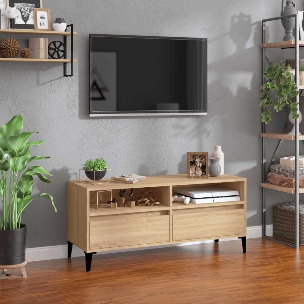 Szafka pod TV, dąb sonoma, 100x34,5x44,5 cm Lumarko!