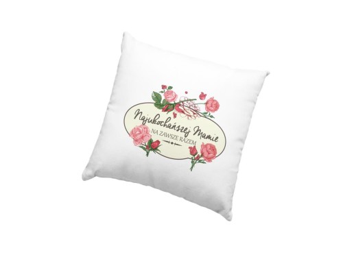 PODUSZKA STYLOWY PREZENT DLA MAMY NA DZIEŃ MATKI Z NAPISEM NAJUKOCHAŃSZEJ MAMIE
