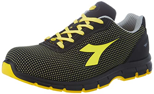 Diadora Run Atom Low S3 SRC ESD, Męskie Sneakersy, Czarne żółte chromy, 41 EU