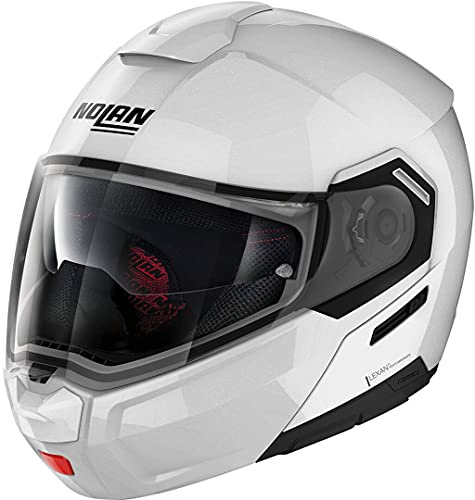 Nolan N90-3 Classic N-Com kask szczękowy biały metalik L (60)