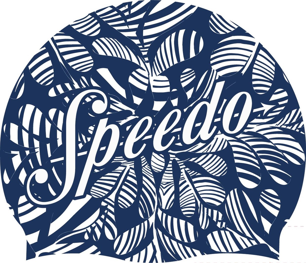 Czepek Pływacki Dziecięcy Speedo Printed Pace Cap White/Blue