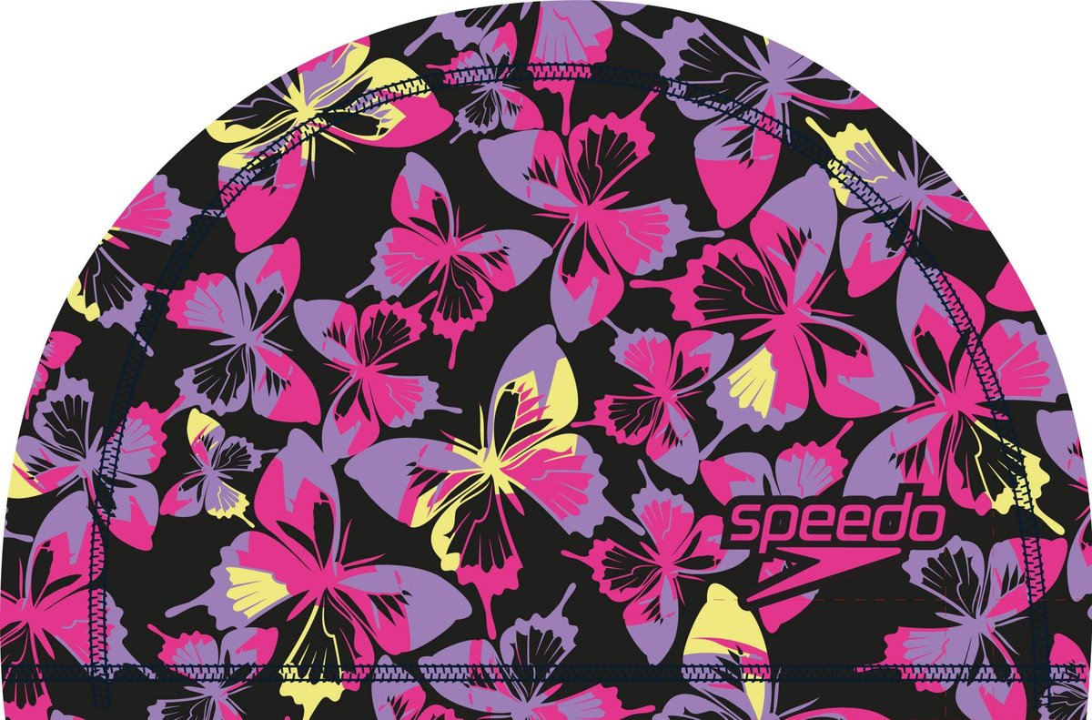 Czepek Pływacki Dziecięcy Speedo Printed Pace Cap Black/Pink