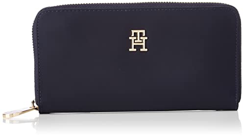 Tommy Hilfiger Damskie portfele Poppy TH Large ZA, Space Blue, jeden rozmiar, niebieski (Kosmiczny Błękit)