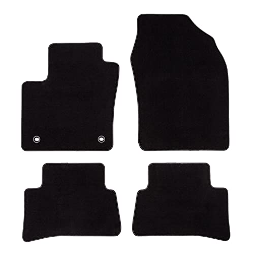 MAT10 – Silver-Line: Toyota C-HR rok produkcji 2017-01 dywaniki samochodowe welurowe jakość premium, 4-częściowy, kolor czarny, gwarantowane dopasowanie