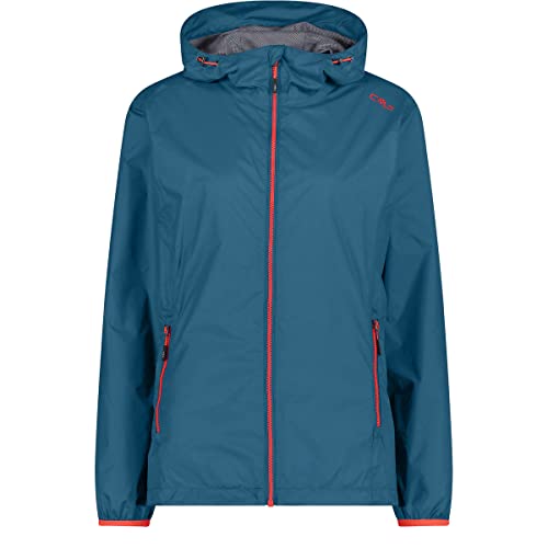 CMP damska kurtka przeciwdeszczowa ze stałym kapturem, Deep Lake, 42