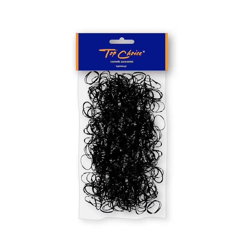 Top Choice Gumki do włosów Czarne 22722 500szt