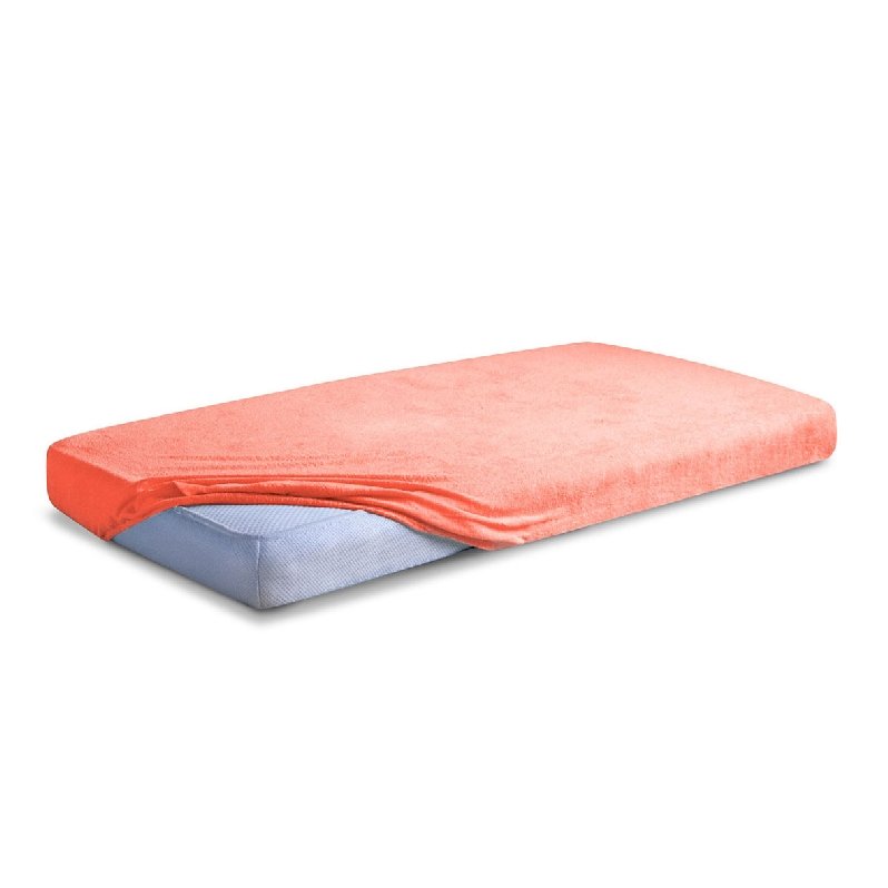 Matex Prześcieradło Frotte Premium z gumką łososiowe 180x200 mx-180-pft-08