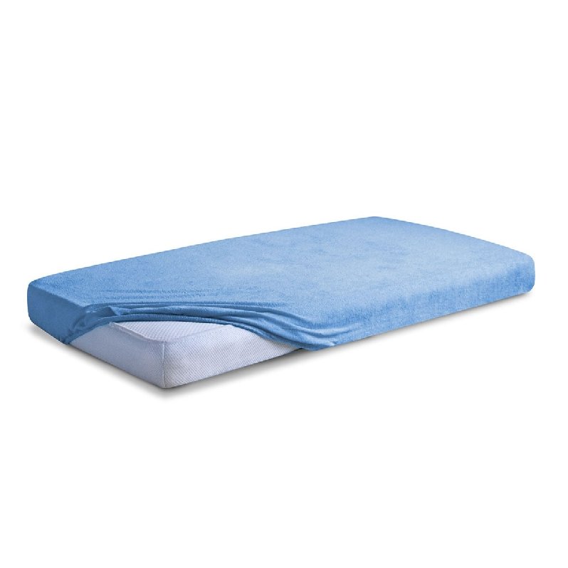 Matex Multitex Prześcieradło frotte z gumą Niebieskie 90x200 cm