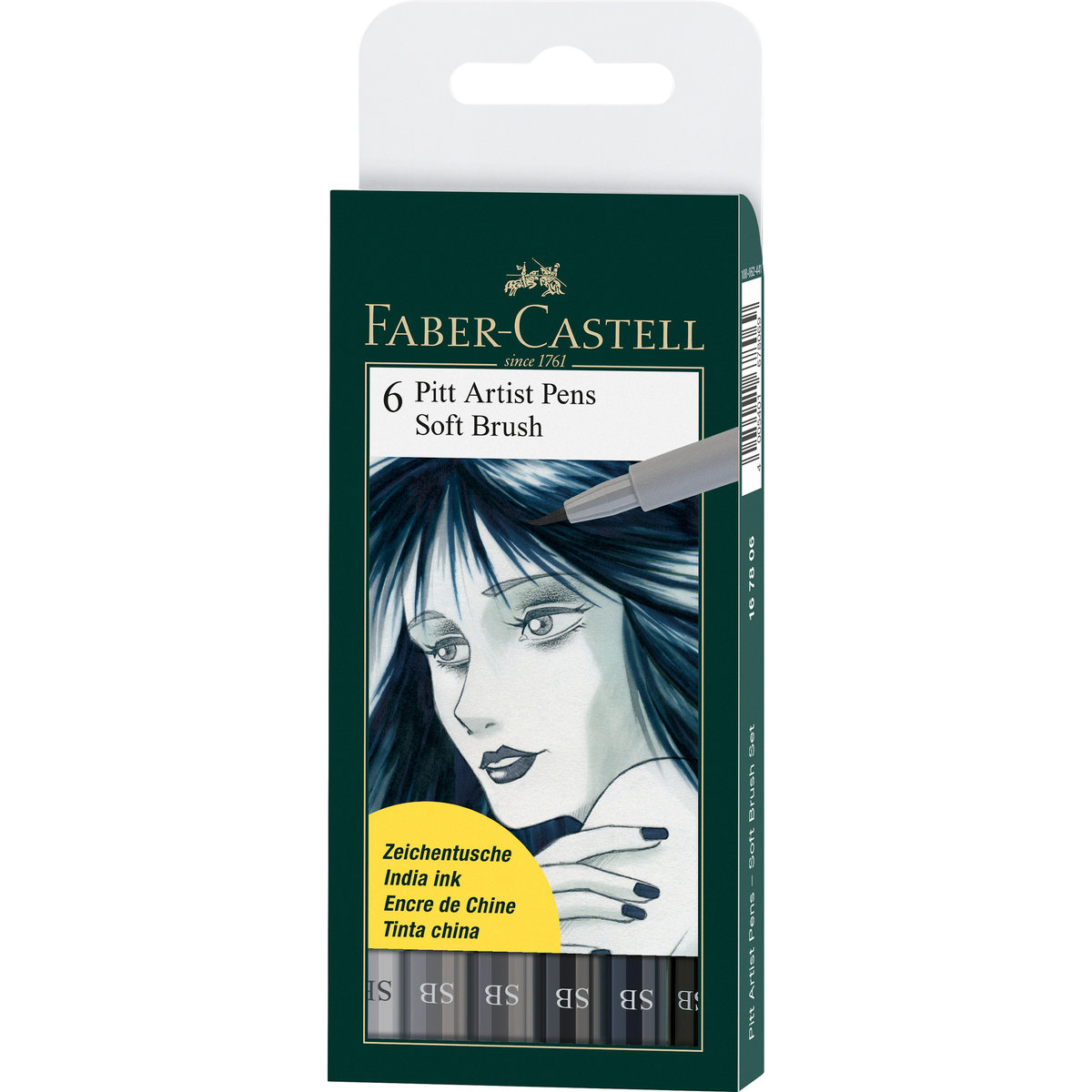 Faber-Castell Pitt Artist Pen Soft Brush, 6 kolorów