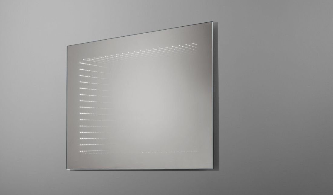 Lustro łazienkowe 3D z oświetleniem RGB LED RUKE Illusion, 53x63 cm