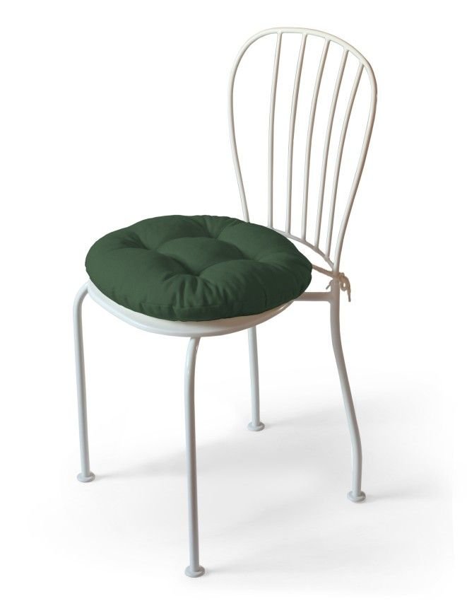 Dekoria Siedzisko Adam na krzesło Forest Green zielony) fi 40 × 8 cm Cotton Panama 1411-702-06
