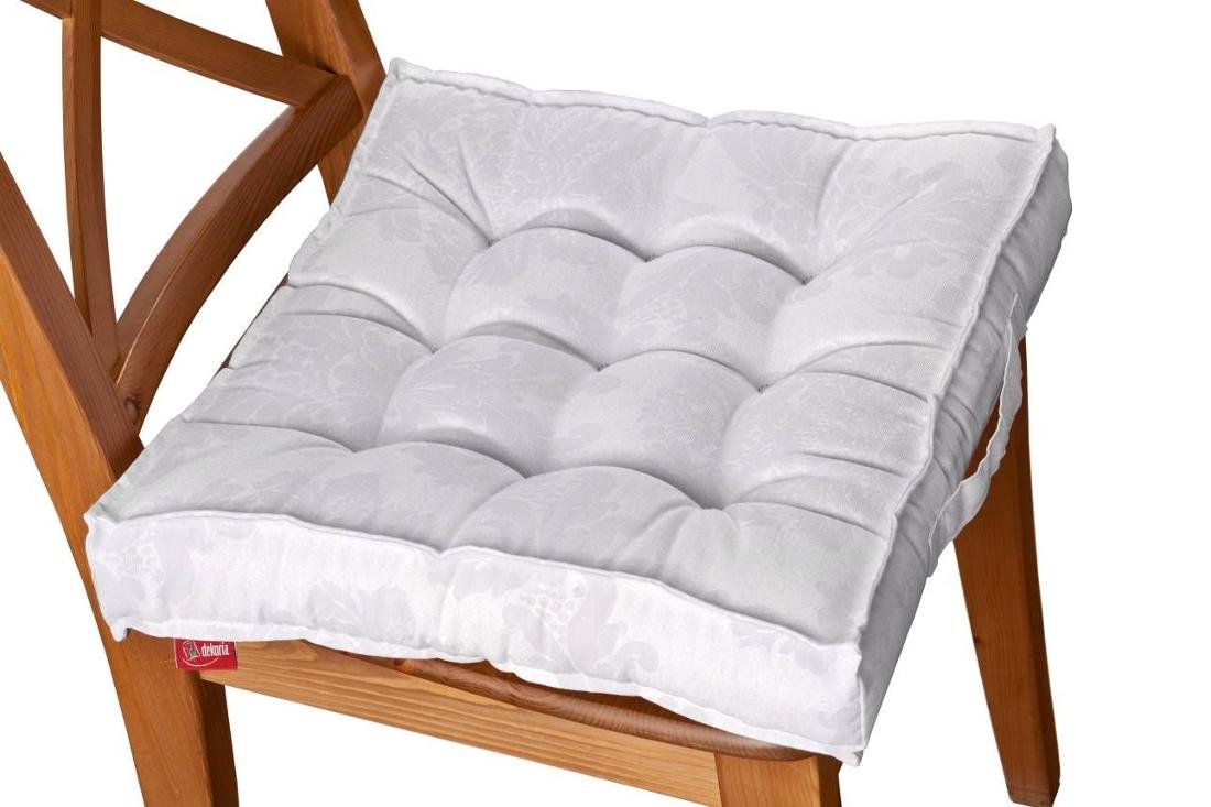 Dekoria Siedzisko Kuba na krzesło biały 50 × 50 × 10 cm Damasco 211-613-00