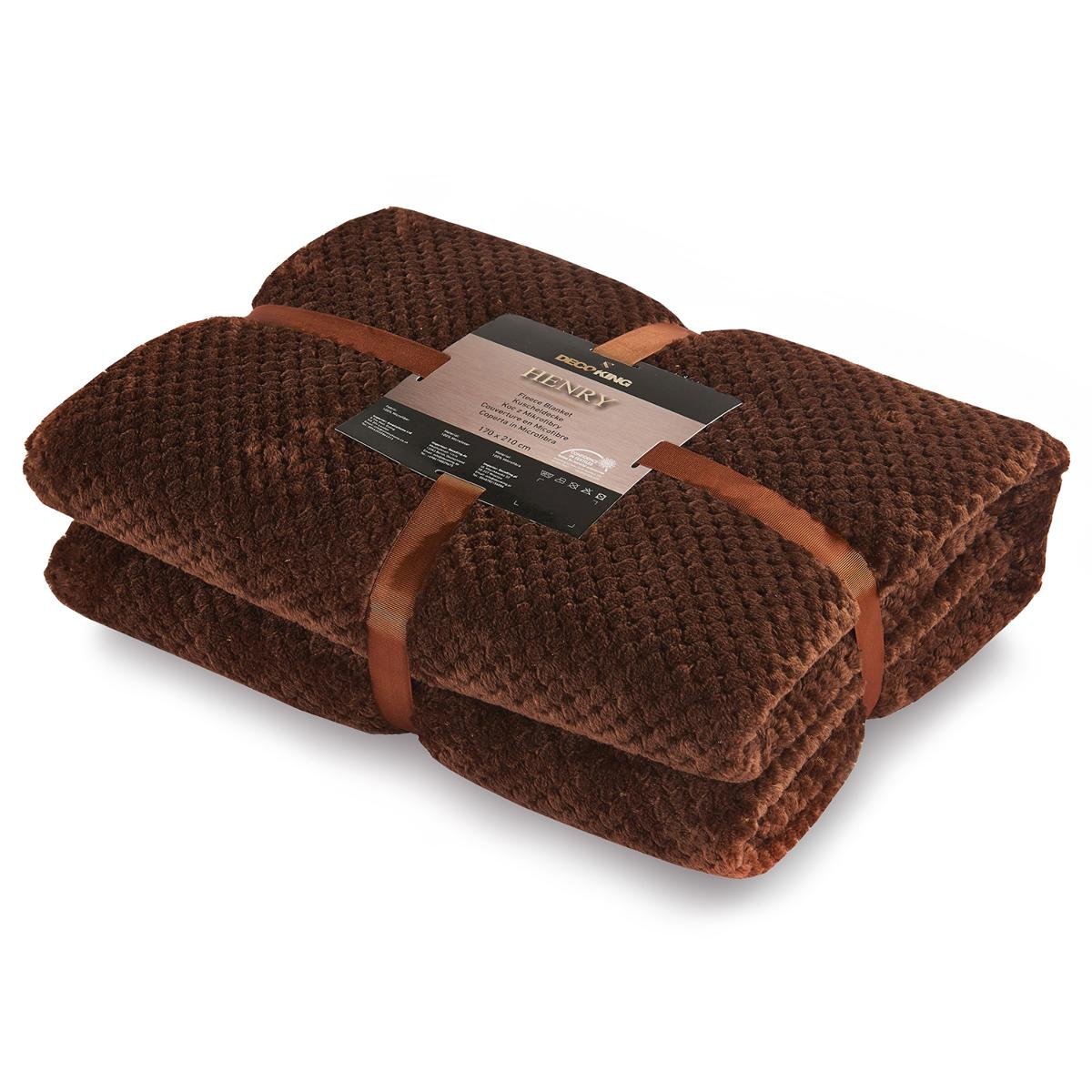 Koc Henry 170x210 Brązowy DecoKing