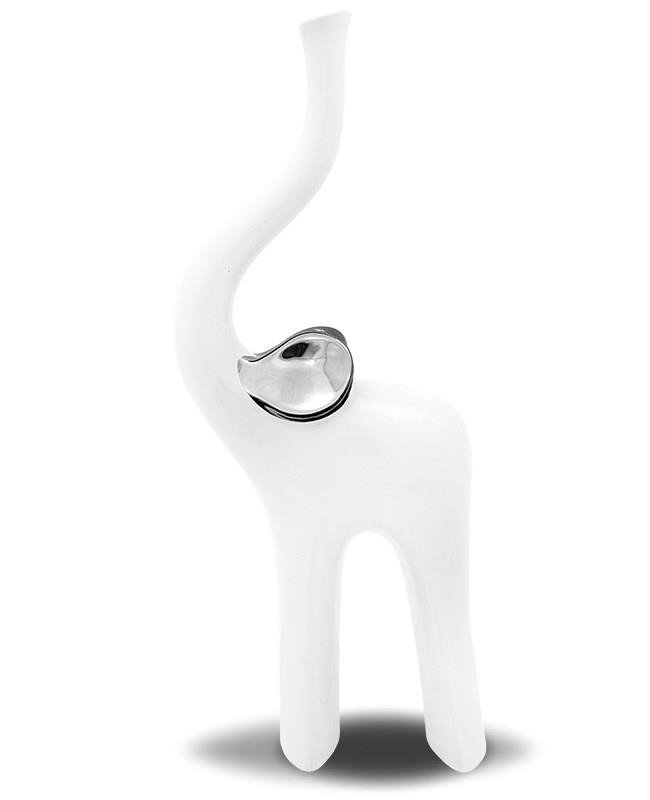 Pigmejka Figurka Słoń PIGMEJKA, biała, 14,5x7x39,5 cm