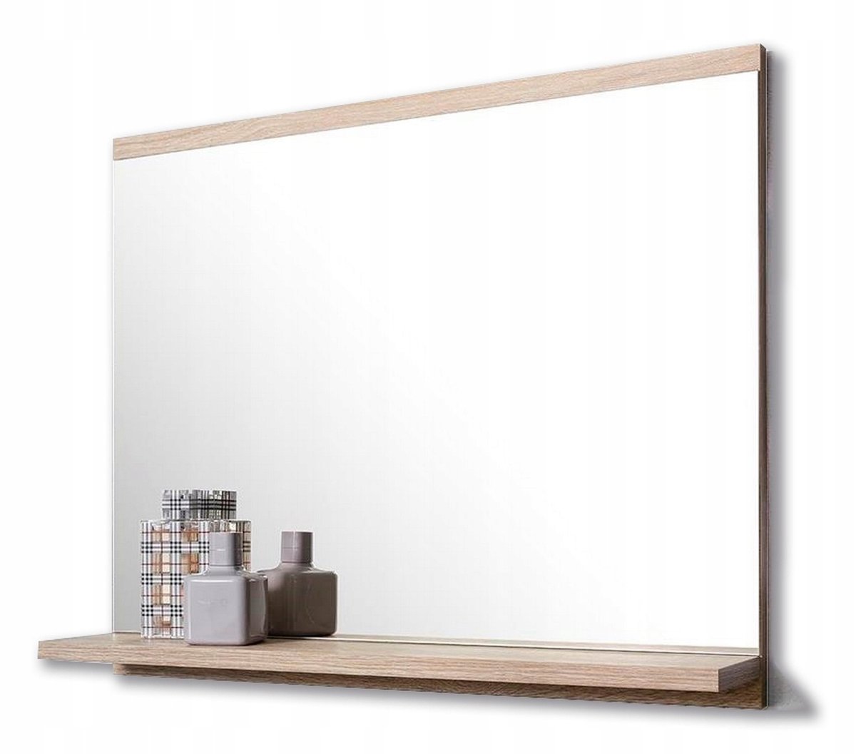 Lustro łazienkowe z półką, DOMTECH, dąb sonoma, 50x60x12 cm