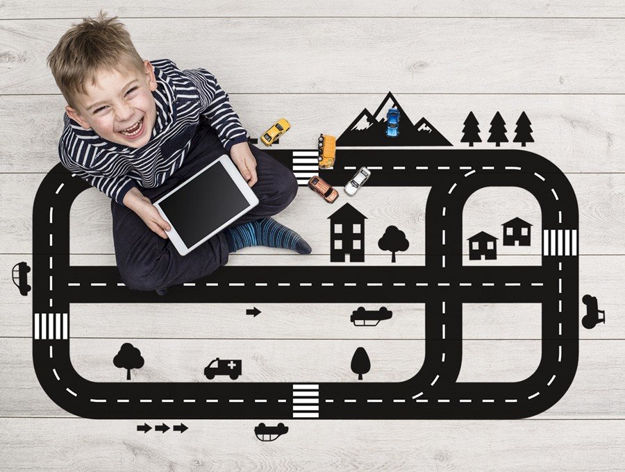 PasteloweLove PasteloweLove, Naklejka ścienna, Tor dla aut