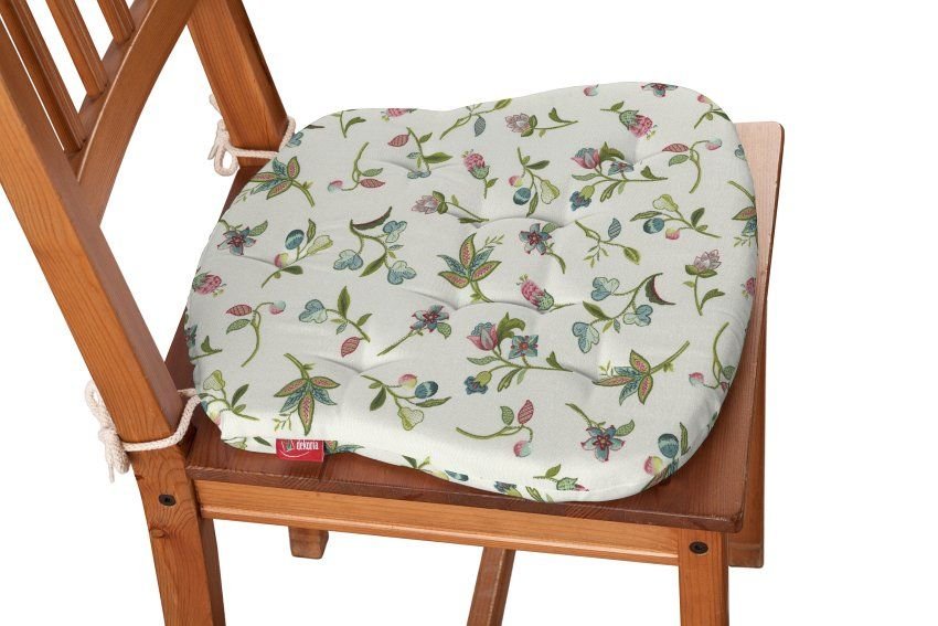 Dekoria Siedzisko Filip na krzesło małe kwiaty na jasnym tle 41 × 38 × 3,5 cm Londres 215-122-02