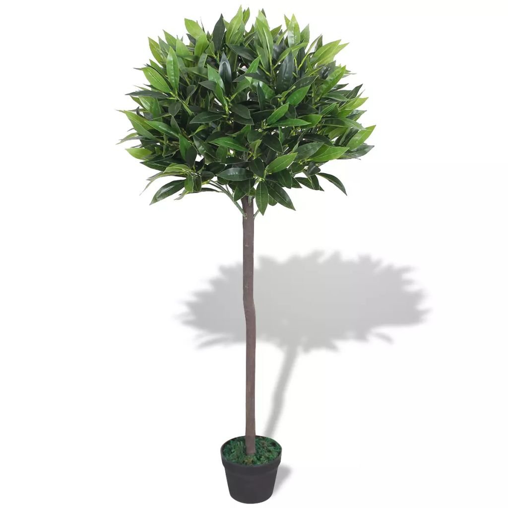 vidaXL Sztuczne drzewko laurowe z doniczką, 125 cm, zielony
