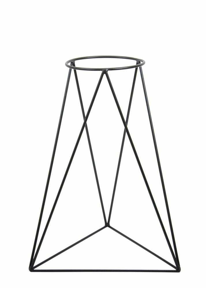 Trójkatny kwietnik stojący 40 cm czarny 10-1533/40/