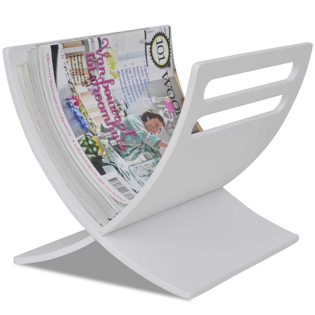 vidaXL Biały stojak na gazety