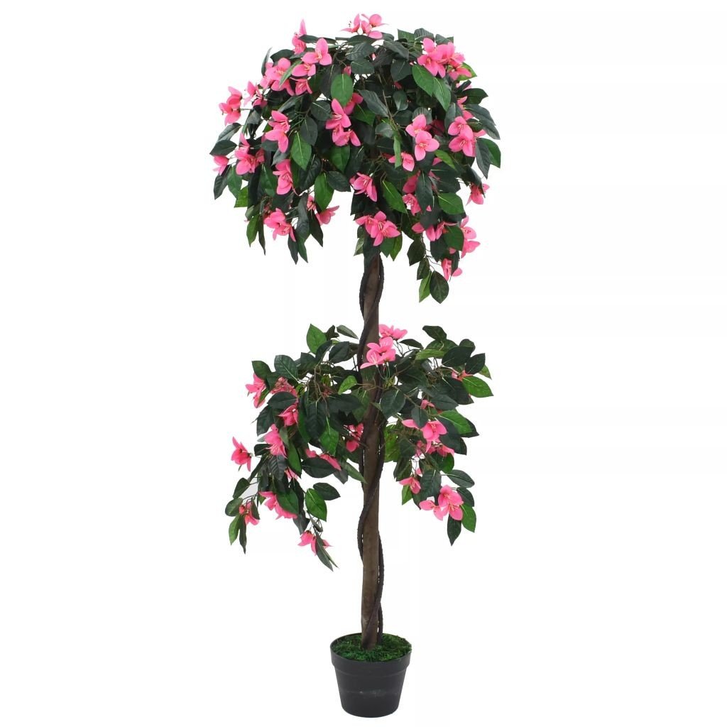 vidaXL Sztuczny rododendron z doniczką, 310 cm, zielony i różowy