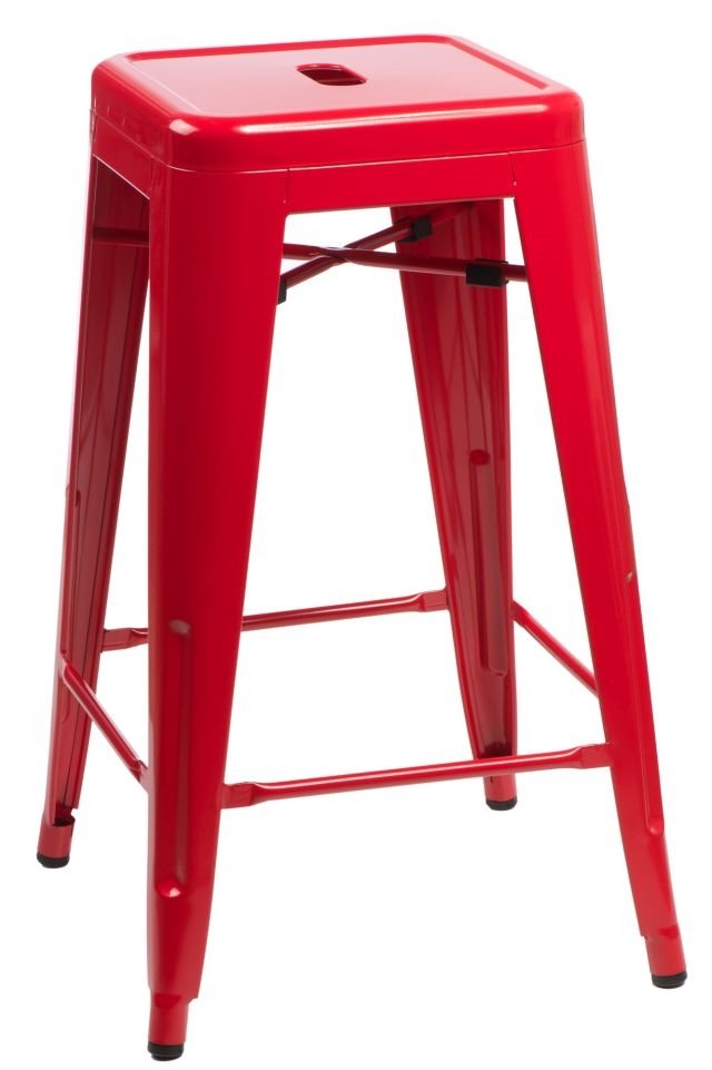 D2.Design Stołek barowy Paris 66cm czerwony inspirowany Tolix 41411
