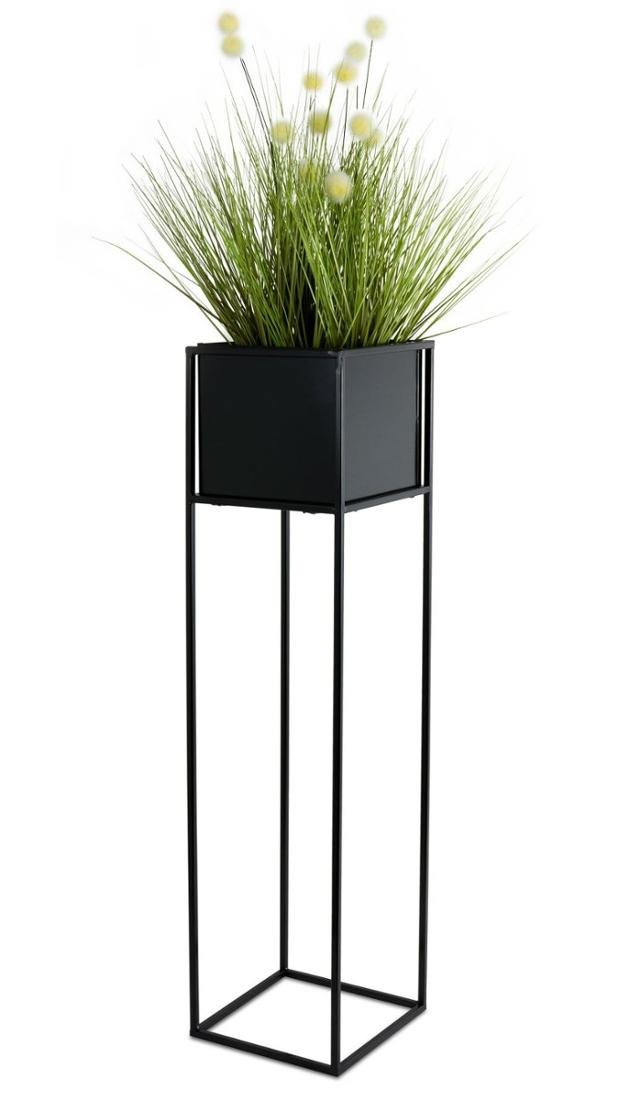 Nowoczesny kwietnik stojak czarny 90 cm 10-1590/90/