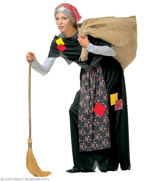 Damski kostium starej czarownicy mały UK 8-10 na Halloween wyszukana sukienka