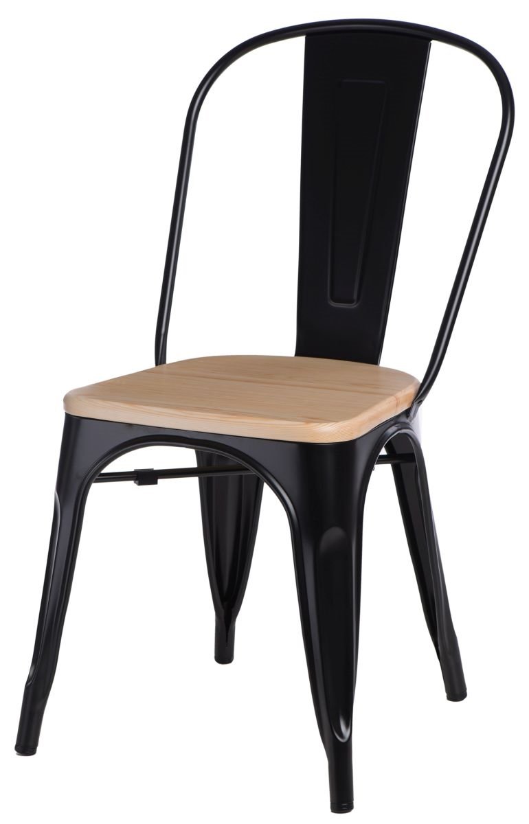 D2.Design design Krzesło Paris Wood czarne sosna naturaln 72663
