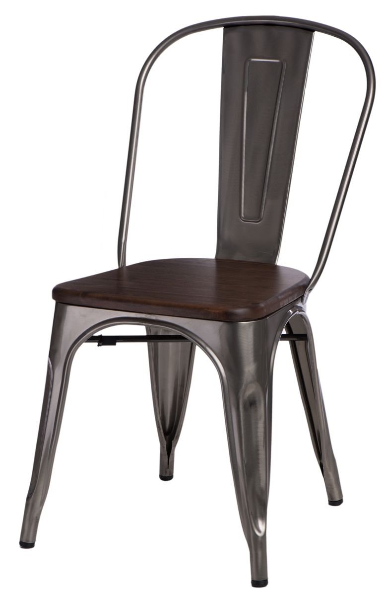 D2.Design design Krzesło Paris Wood metali. sosna orzech 72729