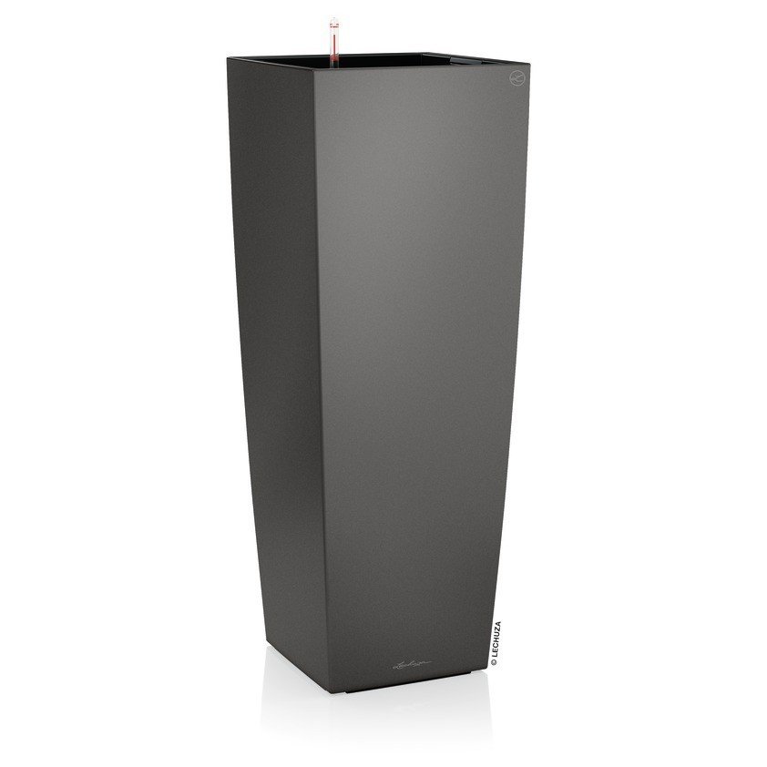 Lechuza Donica Cubico Alto 40 ALL-IN-ONE, ciemnoszara, 18233
