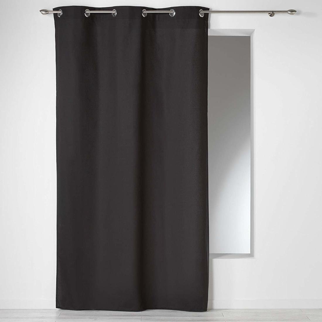 Douceur d'intérieur Douceur dintérieur Zasłona zaciemniająca czarna PANAMA 140 x 240 cm B00MA9OSX4