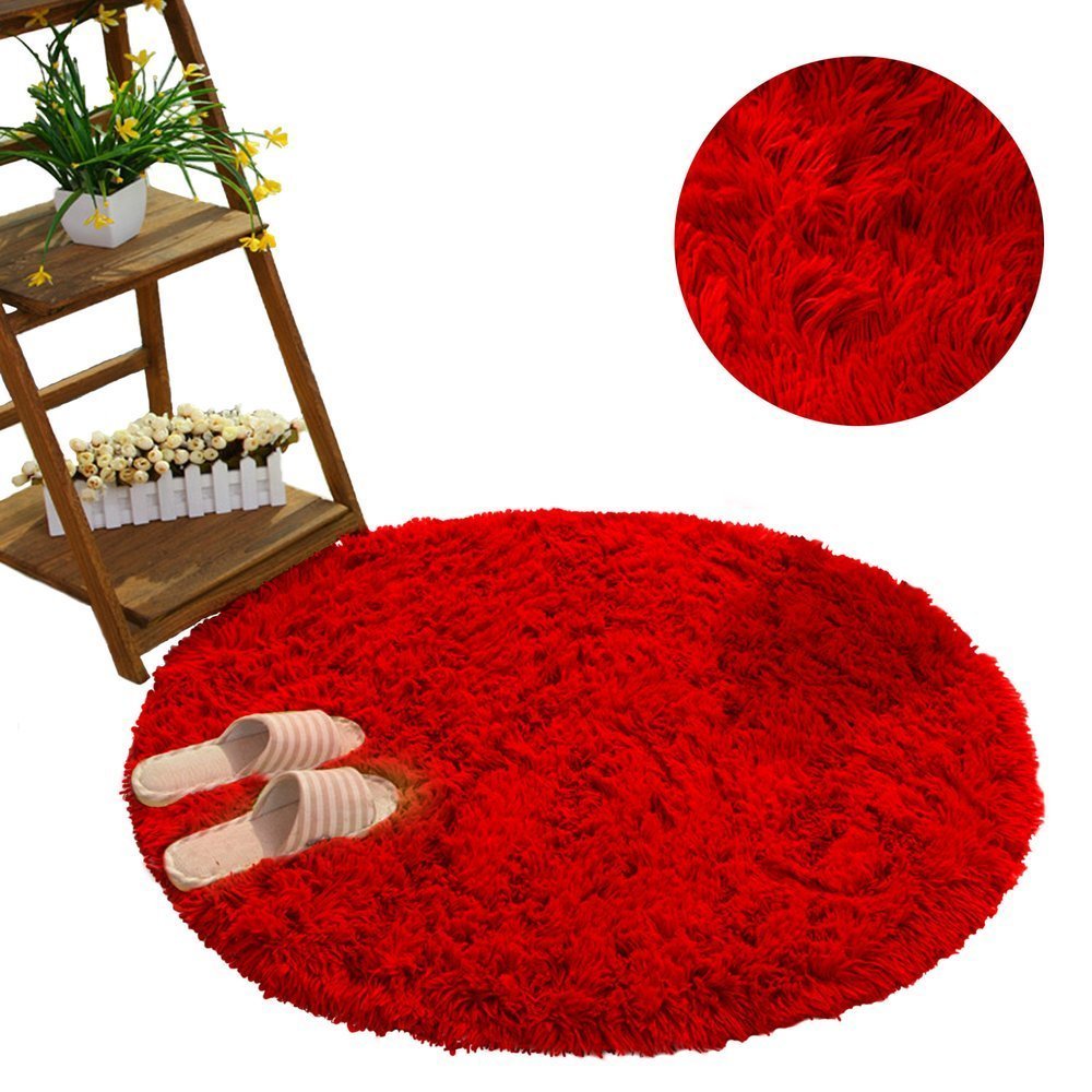 Strado Dywan okrągły Shaggy Strado 100x100 BloodyRed (Jasny Czerwony) DNDRS100100.RED