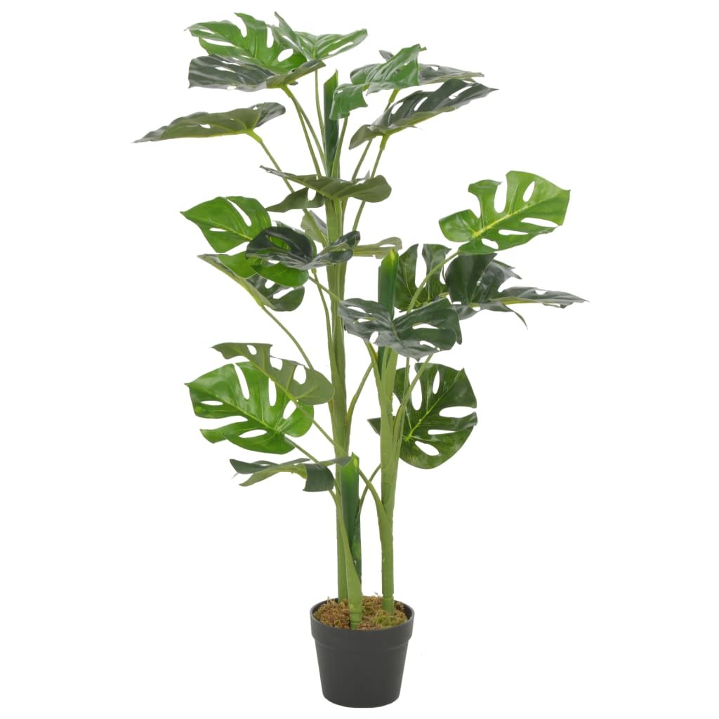 vidaXL Sztuczna monstera z doniczką, zielona, 100 cm