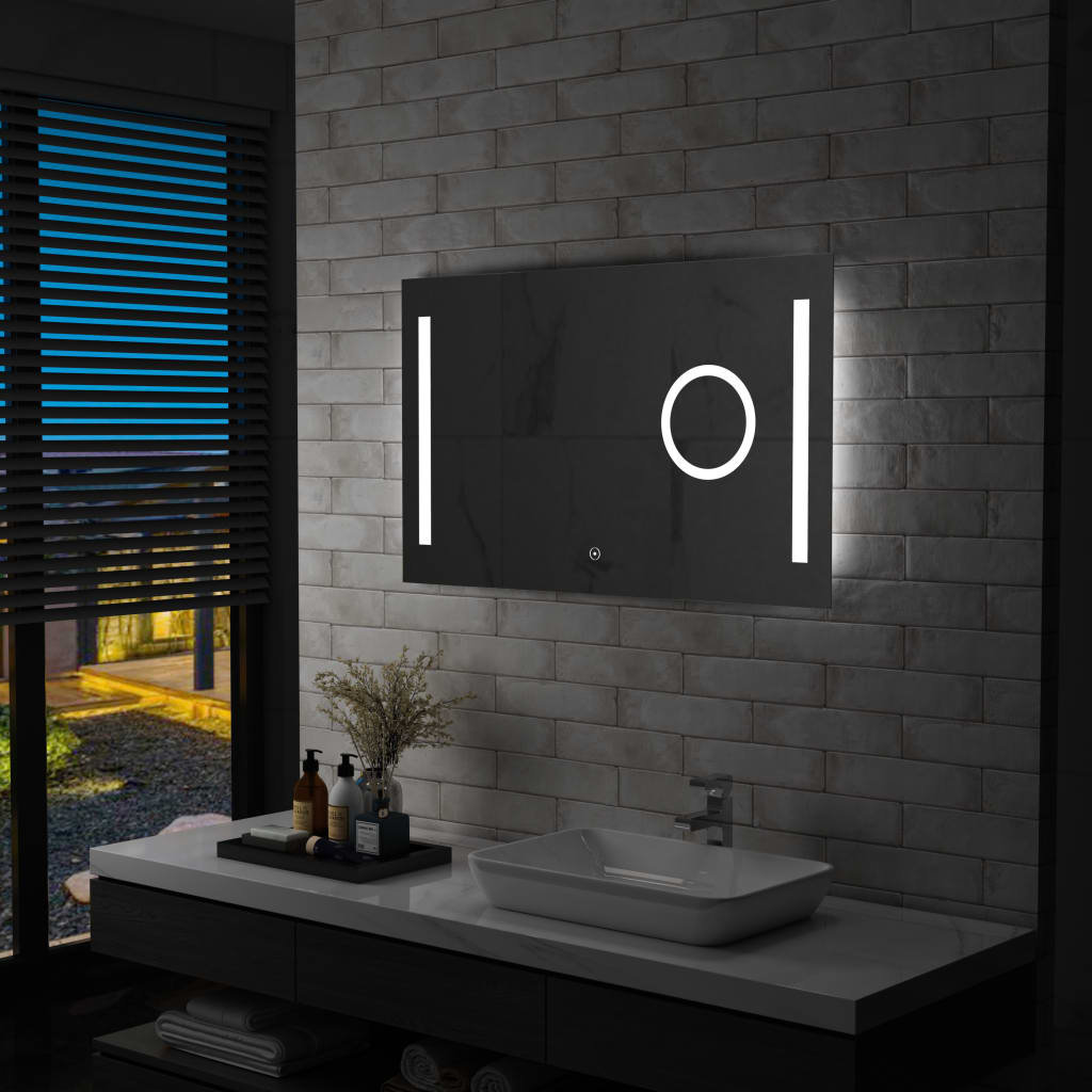 vidaXL Lustro łazienkowe z LED i czujnikiem dotykowym, 100x60 cm