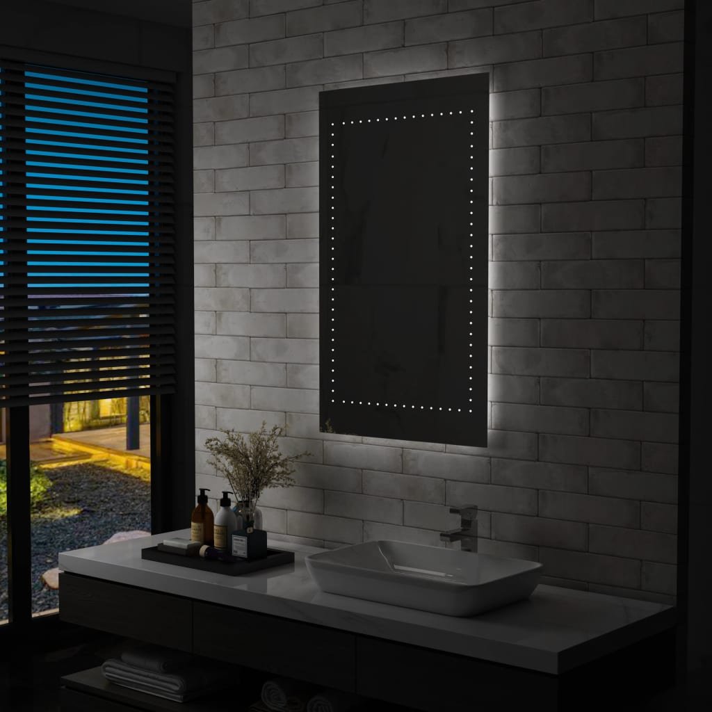Ścienne lustro łazienkowe z LED VIDAXL, 60x100 cm