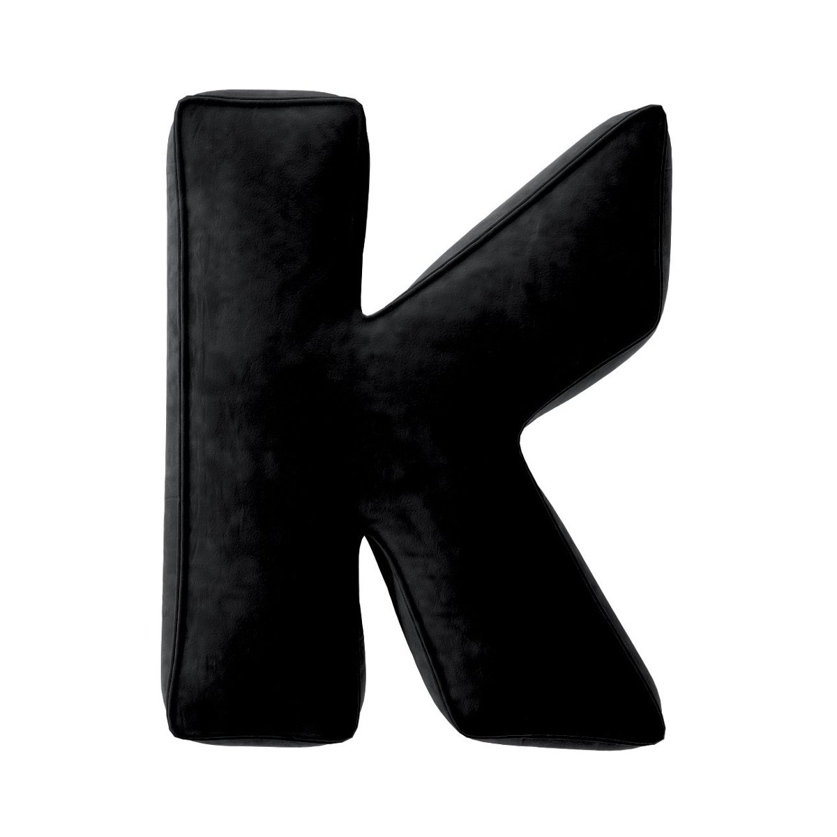 Poduszka literka K, głęboka czerń, 35x40cm, Posh Velvet