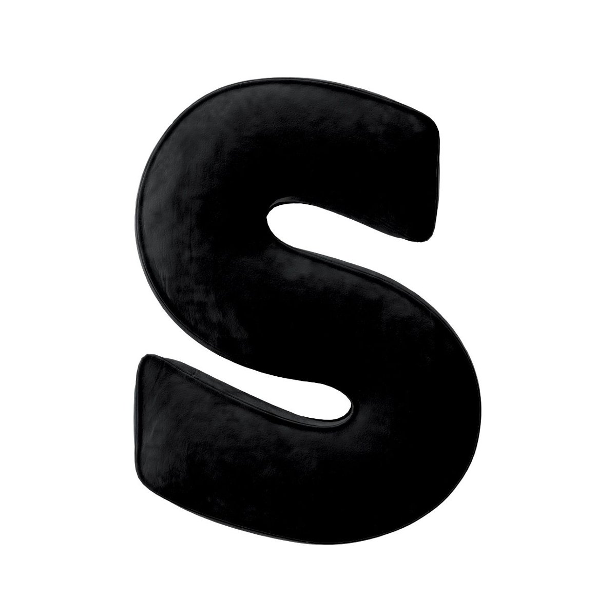 Poduszka literka S, głęboka czerń, 35x40cm, Posh Velvet